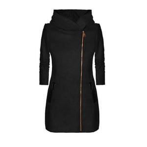 Ladies Jackets Fashion Hooded Coat Casual Long Coat Women Autumn Winter Jackets new