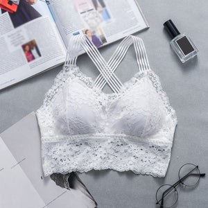 Fashion Casual Women Lady Lace Strap Bras Tops Tube Ch Wrap Woman Underwear Cross Beauty Back Tank Tops