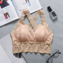 Load image into Gallery viewer, Fashion Casual Women Lady Lace Strap Bras Tops Tube Ch Wrap Woman Underwear Cross Beauty Back Tank Tops