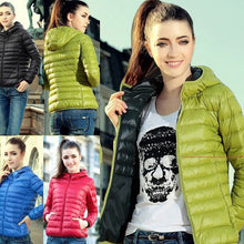 Load image into Gallery viewer, 2019 New Fashion Women Jacket Short Design Coat Winter Cotton-padded Jacket Women Slim Solid Zipper Female Outerwear