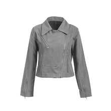 Load image into Gallery viewer, Autumn Winter Coat Women Polyurethane Leather Jacket Cool Sexy Slim Streetwear Lapel Zipper Motorcycle Short Coat