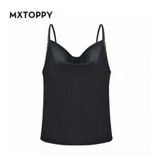 Load image into Gallery viewer, Satin Women Camis Vest Women Summer Tank Tops Female 2019 Sexy Strap Basic Tops Chiffon Sleeveless Camisole Casual Basic Tops