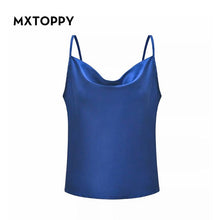 Load image into Gallery viewer, Satin Women Camis Vest Women Summer Tank Tops Female 2019 Sexy Strap Basic Tops Chiffon Sleeveless Camisole Casual Basic Tops