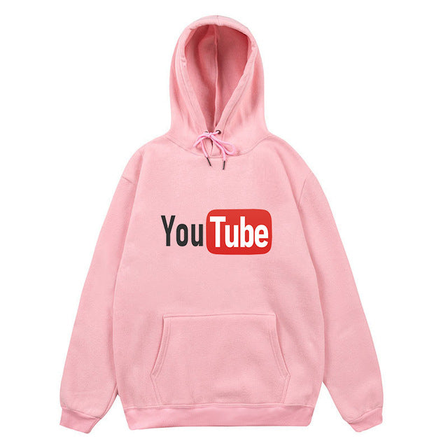 men and women YouTube hoodies sweatshirts Loose cotton Autumn and winter long sleeves jogging Sportswear coat