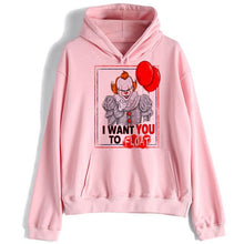 Load image into Gallery viewer, pennywise it movie men/women funny harajuku Hoodies ulzzang Loser Lover Oversized Sweatshirt streetwear male 90s Tumblr