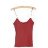 Load image into Gallery viewer, KLV Hot Knit Tank Tops Women Camisole Vest Simple Stretchable V Neck Slim Sexy Straps Tank